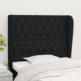  Uzglavlje s ušima crno 93x23x118/128 cm od tkanine Cijene
