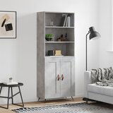  The Living Store Visoka komoda betonsko siva 69,5x34x180 cm inženirski les - Visoka Omarica, (21442077) Cene