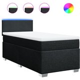  Krevet s oprugama i madracem crni 100 x 200 cm od tkanine | shoptok.hr