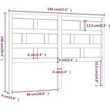  Uzglavlje za krevet bijelo 146 x 4 x 100 cm od masivne borovine | shoptok.hr