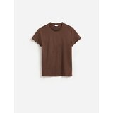 Reserved Pamučna majica slim fit - prljavosmeđe | shoptok.hr