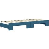 vidaXL Izvlečna dnevna postelja s predali modra 80x200 cm ža | Shoptok.si