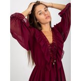 Och Bella Dress-TW-SK-BI-0761.92-burgundy | Shoptok.si