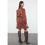 Trendyol Camel Floral Woven Winter Dress | Eponuda.ba