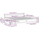 vidaXL Okvir kreveta bez madraca bijeli 160x200 cm od masivne borovine | shoptok.hr