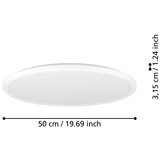 Eglo 901459-LED stropno kupatilsko svetlo ROVITO-R 16,8W/230V prečnik 50 cm IP44 bela + daljinski upravljač | Eponuda.com
