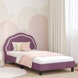  Otroški posteljni okvir z vznožjem Vijolična 80 x 200 cm Žamet, (5000104654) | Shoptok.si