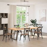 vidaXL Noge za blagovaonski stol U-oblik 2 kom Prirodni čelik 100 x (72-73) cm Čelik - Prirodna 100 x (72-73) cm 1 | shoptok.hr