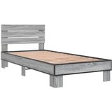 vidaXL Posteljni okvir siva sonoma 100x200 cm inž. les in kovina, (21142844) Cene