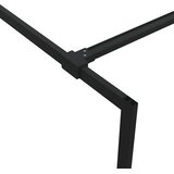 Pregrada za tuš crna 90 x 195 cm s prozirnim staklom ESG | shoptok.hr
