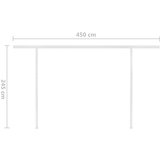 vidaXL Ročno zložljiva tenda z LED lučkami 4x3 m oranžna in rjava | Shoptok.si