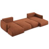 Makamii Sklopiva kutna garnitura od šenila boja terakote (u obliku slova "U") Leila – | shoptok.hr