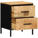  Noćni ormar Smeđa i crna 40 x 35 x 50 cm Čvrsto drvo manga | shoptok.hr