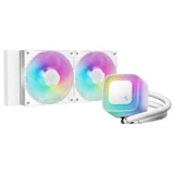 Komplet za tekočinsko hlajenje AIO Liquid Cooler LE240 WH V2, 240mm, ARGB, bel
