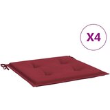 vidaXL Blazine za vrtne stole 4 kosi vinsko rdeče 50x50x3 cm blago | Shoptok.si