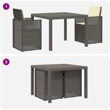  Vrtni set za objed 3 kom. Svjetlosiva i Krem PP | shoptok.hr