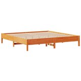  Okvir kreveta bez madraca voštano smeđi 200x200 cm od borovine | shoptok.hr