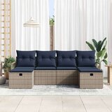 Set sofe s jastukom 6 pcs Siva i mornarsko plava poliratan | shoptok.hr