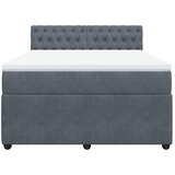  Krevet s oprugama i madracem tamnosivi 140x190 cm baršunasti | shoptok.hr