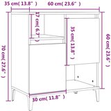  Komoda 3 kosa siva sonoma 60x35x70 cm inženirski les | Shoptok.si