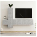  5-dijelni set TV ormarića siva boja betona od iverice | shoptok.hr