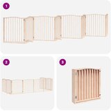  Vrata za pse s vratašcima 8 panela sklopiva 640 cm drvo topole | shoptok.hr