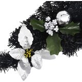  Božićni luk s LED svjetlima crni 90 cm PVC | shoptok.hr