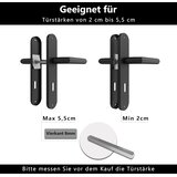 AWMNSRMAN 2x komplet črnih kljuk za notranja vrata z dolgimi ščiti, 72 mm BB | Shoptok.si