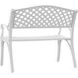  Vrtna klupa 102 cm od lijevanog aluminija bijela | shoptok.hr