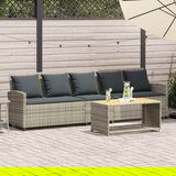 Maison Chic Vrtni kavč - Zunanji kavč z blazinami 5-sedežni svetlo siv poli ratan, (22043589) | Shoptok.si