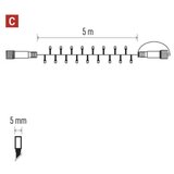 STANDARD LED povezovalna božična veriga, 5 m, zunanja in notranja, večbarvna | Shoptok.si