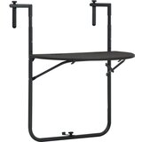 vidaXL Viseča balkonska mizica rjava 60x64x83,5 cm plastika ratan Cene
