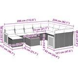  11-dijelni set vrtnih sofa od poliratana s jastucima bež | shoptok.hr