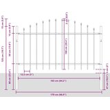  Vrtna Ograda 7 pcs Bijelo 170 x 140 cm Čelik s prahom premazan | shoptok.hr
