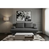 P & B ZOFA S POSTELJNO FUNKCIJO, temno siva tekstil, leseni material | Shoptok.si