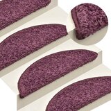  Prostirke za stepenice 15 kom 56x17x3 cm tamnoljubičaste poluokrugle | shoptok.hr