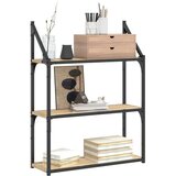 vidaXL Zidna polica s 3 razine dimljenog hrasta 60x21x78 5 cm drvena | shoptok.hr