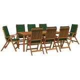  9-dijelni vrtni blagovaonski set Prirodna Čvrsto drvo akacije | shoptok.hr