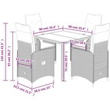  5-dijelni vrtni bistro set od poliratana s jastucima crni | shoptok.hr