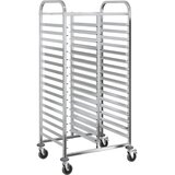Kolica za pladnjeve s 32 GN posude 75x55x162,5 cm Nehrđajući čelik | shoptok.hr