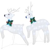vidaXL LED jelene 2 pcs Hladno belo 45 x 19 x 65 cm blago | Shoptok.si