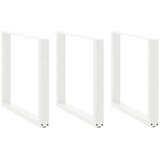  Noge za jedilno mizo v obliki črke U, 3 kosi, bele barve, 90 x (72-73) cm, jeklo | Shoptok.si