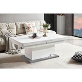 CARRYHOME klubska miza, bela, bela, visoki sijaj | Shoptok.si