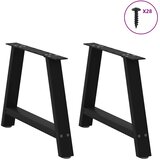  Noge za klub stolić A-oblika 2 kom Crne 70 x (42-43) cm Čelik | shoptok.hr