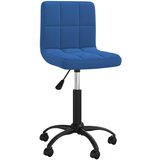 vidaXL Vrtljiv jedilni stol moder žamet, (20940311) Cene