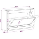  Ormar za cipele na zidu UTRECHT 71 x 17 x 43 cm Crna | shoptok.hr