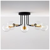 Jupiter 2040 - Luster na šipci BURANO 5xG9/10W/230V crna/zlatna/prozirna | Eponuda.com