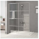  Pregrada za tuš srebrna 140x195 cm prozorno ESG steklo | Shoptok.si