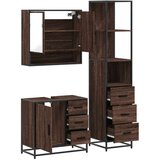 vidaXL 3-dijelni set kupaonskog namještaja boja smeđeg hrasta drveni | shoptok.hr