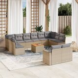 13-dijelni set vrtnih sofa s jastucima poliratan Bež | shoptok.hr